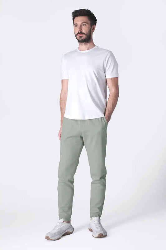 SPH0289 - Ultra Soft Stretch Interlock Back Zip Pocket Joggers 30” - Agave