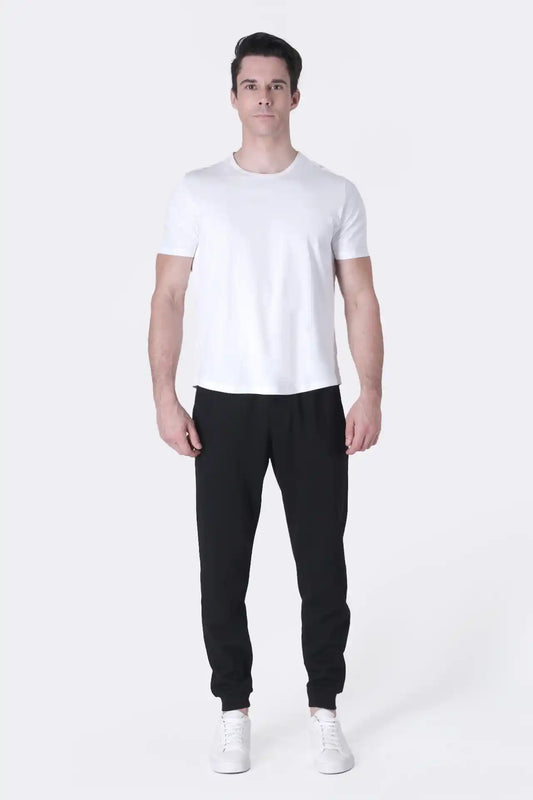 SPH0289 - Ultra Soft Stretch Interlock Back Zip Pocket Joggers 30” - Black