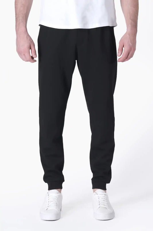 SPH0289 - Ultra Soft Stretch Interlock Back Zip Pocket Joggers 30” - Black