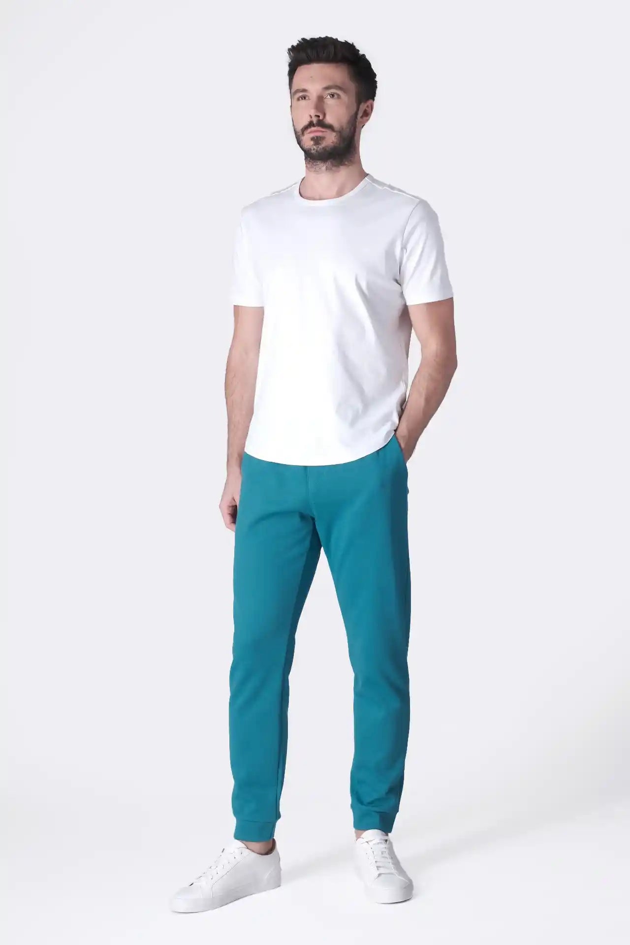 SPH0289 - Ultra Soft Stretch Interlock Back Zip Pocket Joggers 30” - Teal