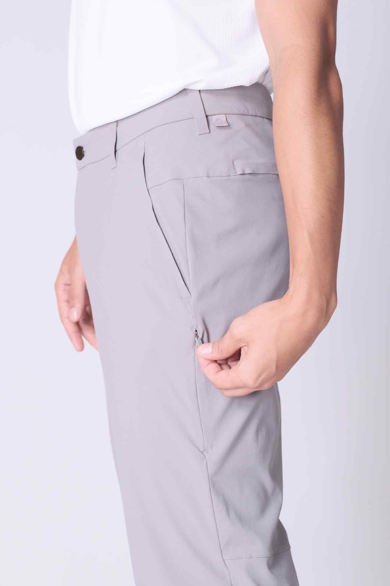 SPH0297 - Performance Stretch Nylon Golf Pants 30" - Light Grey