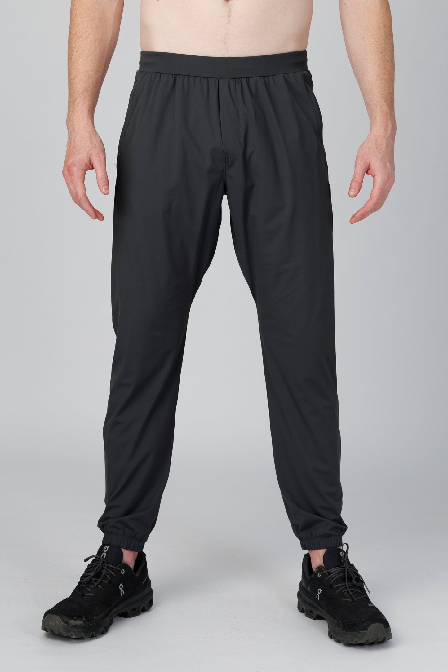 SPH0304 - Lightweight Stretch Nylon Running Joggers 30" - Dark Grey