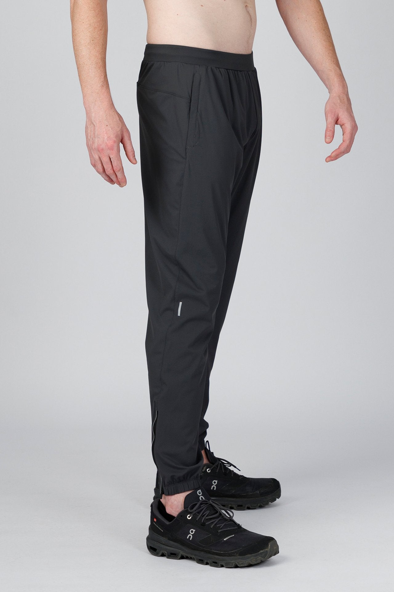 SPH0304 - Lightweight Stretch Nylon Running Joggers 30" - Dark Grey