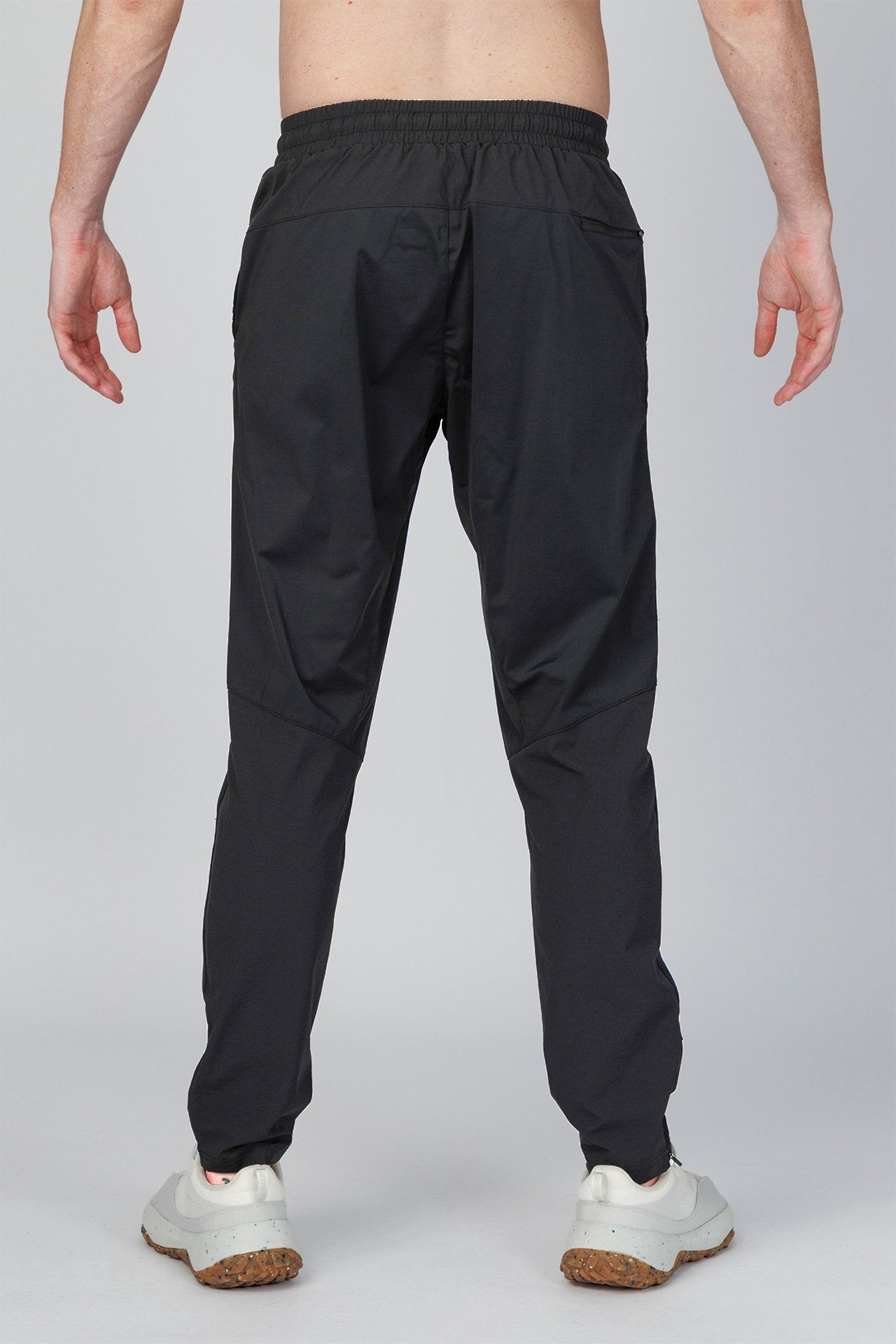 SPH0326 - Lightweight Stretch Nylon Hem Zip Joggers 30" - Black