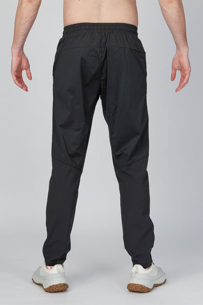 SPH0326 - Lightweight Stretch Nylon Hem Zip Joggers 30" - Black