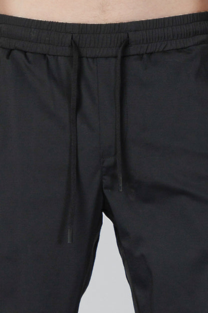 SPH0326 - Lightweight Stretch Nylon Hem Zip Joggers 30" - Black