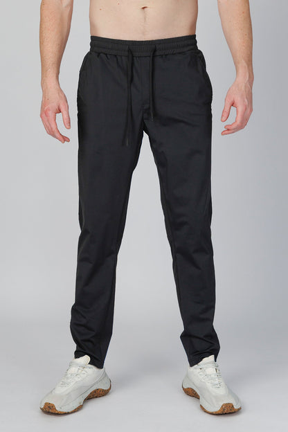 SPH0326 - Lightweight Stretch Nylon Hem Zip Joggers 30" - Black