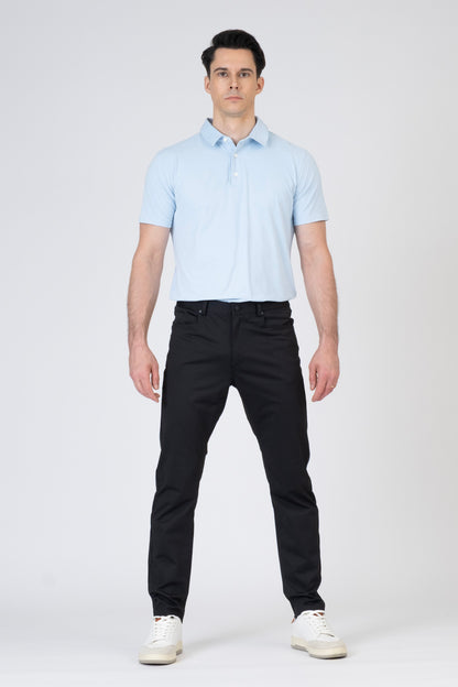 SPH0374 - COOLMAX T400 Elastomultiester Stretch Woven Performance 5-Pocket Pants 30" - Black