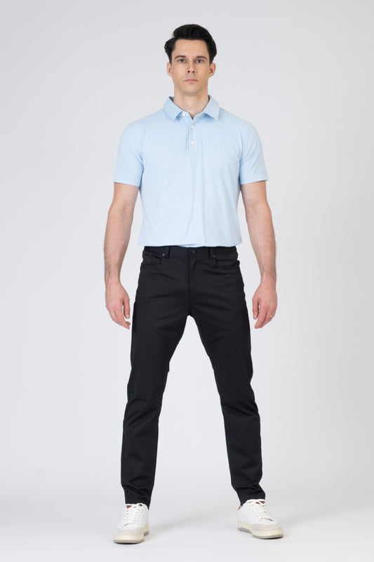 SPH0374 - COOLMAX T400 Elastomultiester Stretch Woven Performance 5-Pocket Pants 30" - Black
