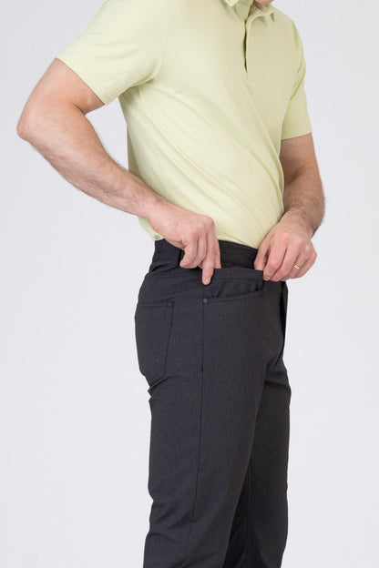 SPH0374C - Heathered Water-Resistant 4-Way Stretch Performance 5-Pocket Pants 30"