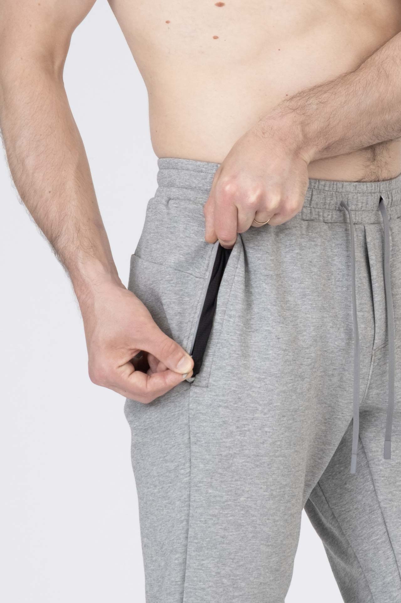 SPH0377B - Midweight Stretch CVC Interlock Tapered Joggers 30"