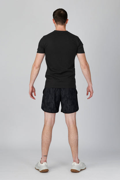SPJ0001 - Classic Fit Crewneck Straight-Hem Essential Cotton Tee - Black