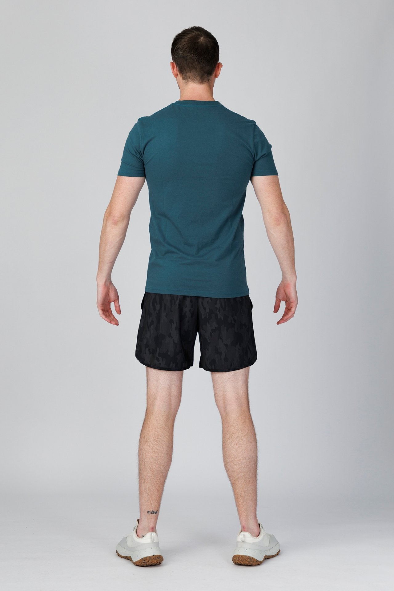 SPJ0001 - Classic Fit Crewneck Straight-Hem Essential Cotton Tee - Teal