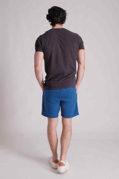 SPJ0002 - Classic Fit V-Neck Straight-Hem Essential Cotton Tee - Black