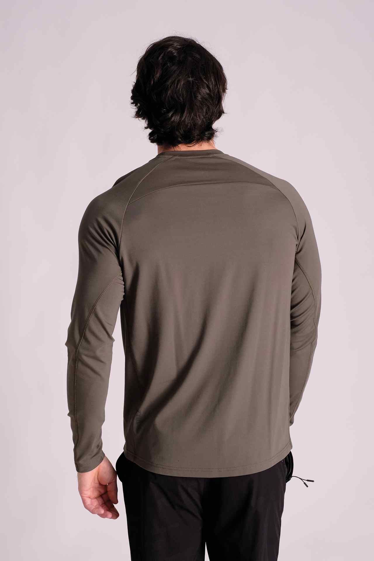 SPJ0271 - Raglan Long Sleeve Running Tee - Grey Melange