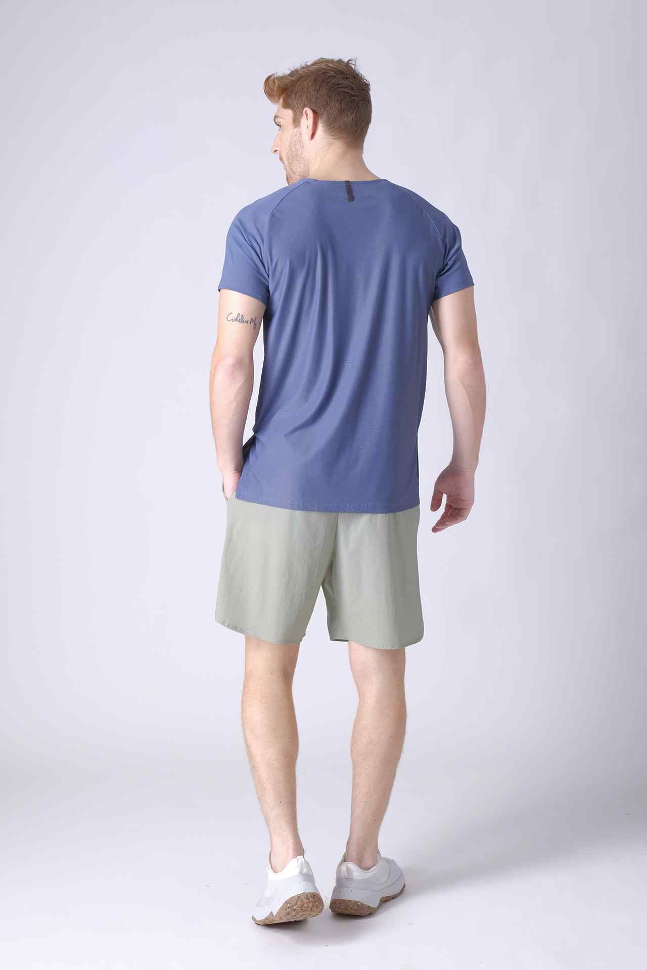SPJ0284 - Nylon Blend Textured Training Tee - Slate