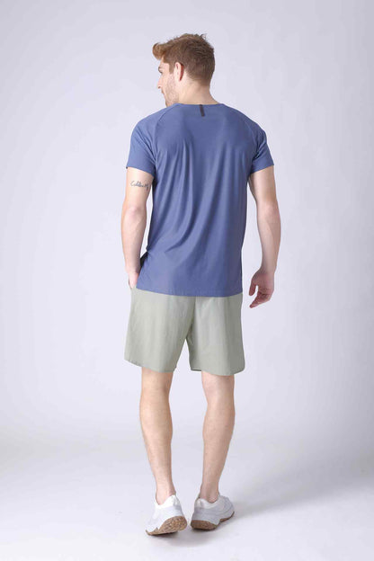 SPJ0284 - Nylon Blend Textured Training Tee - Slate