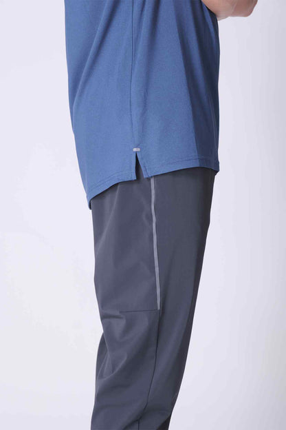 SPJ0286 - Shoulder Reflective Short Sleeve Active Tee - Navy