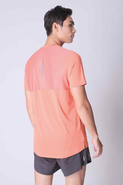 SPJ0286 - Shoulder Reflective Short Sleeve Running Tee - Orange