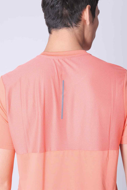 SPJ0286 - Shoulder Reflective Short Sleeve Running Tee - Orange