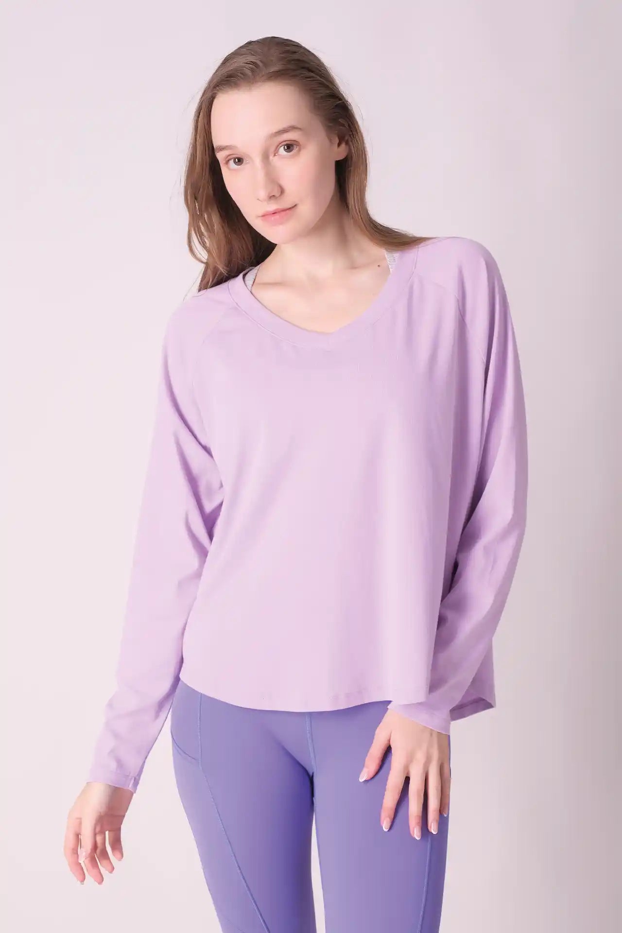 SPWJ0313 - Women's Essential Réve Long Sleeve V -Lavender