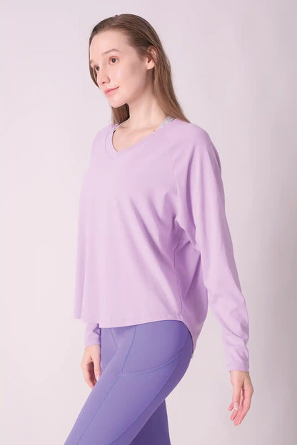 SPWJ0313 - Women's Essential Réve Long Sleeve V -Lavender