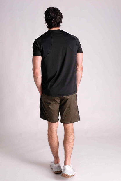 SPJ0337 - 4-way Stretch Quick-Dry Chest Logo Active Tee - Black