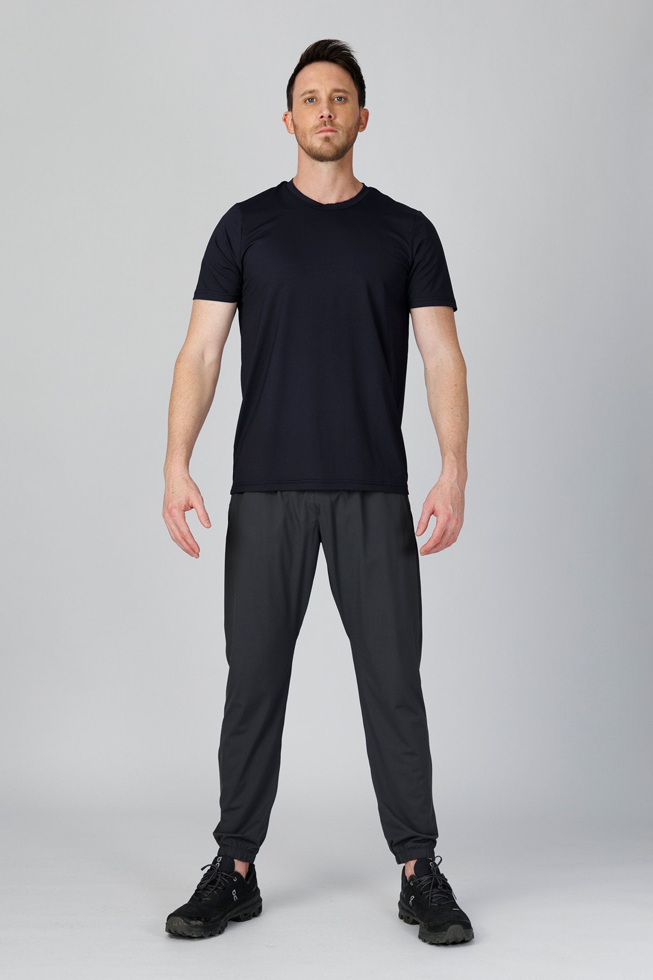 SPJ0340 - Ultra 4-Way Stretch Nylon Back Mesh Training Tee - Navy