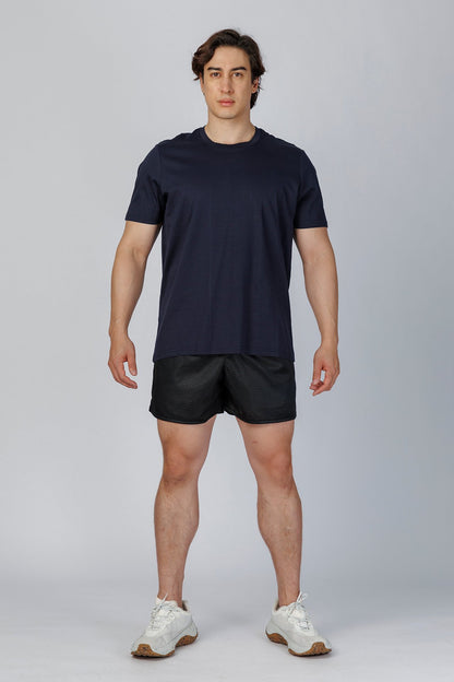 SPJ0340 - Finest US Supima Cotton Back Panel Recovery Tee - Navy