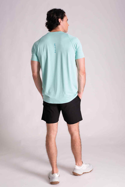SPJ0359 - Breathable Stretch Jacquard Mesh Training Tee - Mint