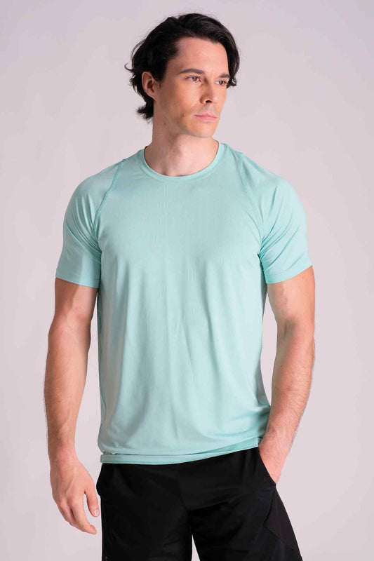 SPJ0359 - Breathable Stretch Jacquard Mesh Training Tee - Mint