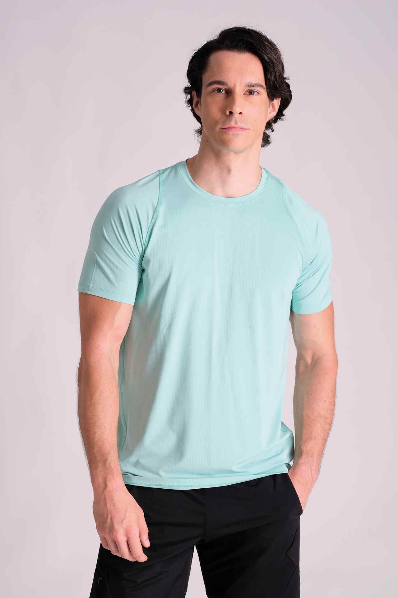 SPJ0359 - Breathable Stretch Jacquard Mesh Training Tee - Mint