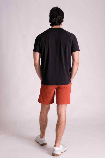 SPJ0363 - Quick-Dry Back Mesh Training Tee - Black