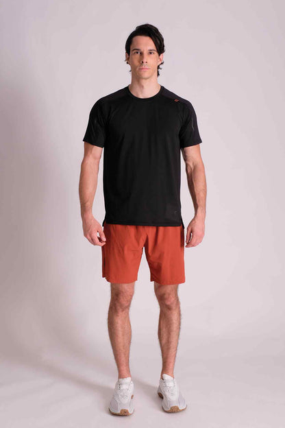 SPJ0363 - Quick-Dry Back Mesh Training Tee - Black