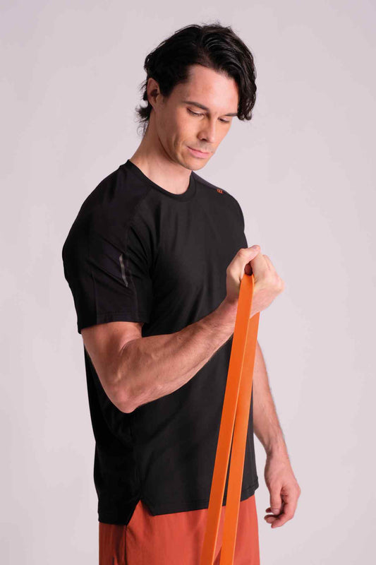 SPJ0363 - Quick-Dry Back Mesh Training Tee - Black