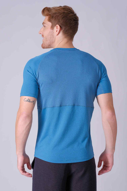 SPJ0384A - Sweat-Wicking Back Mesh Stretch Workout Tee