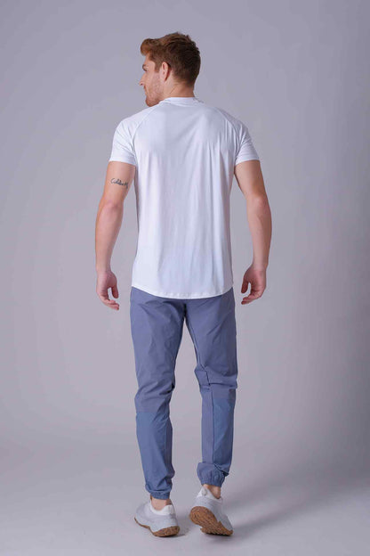 SPJ0386 - Cool Touch Stretch Nylon Raglan Sleeve Workout Tee - White