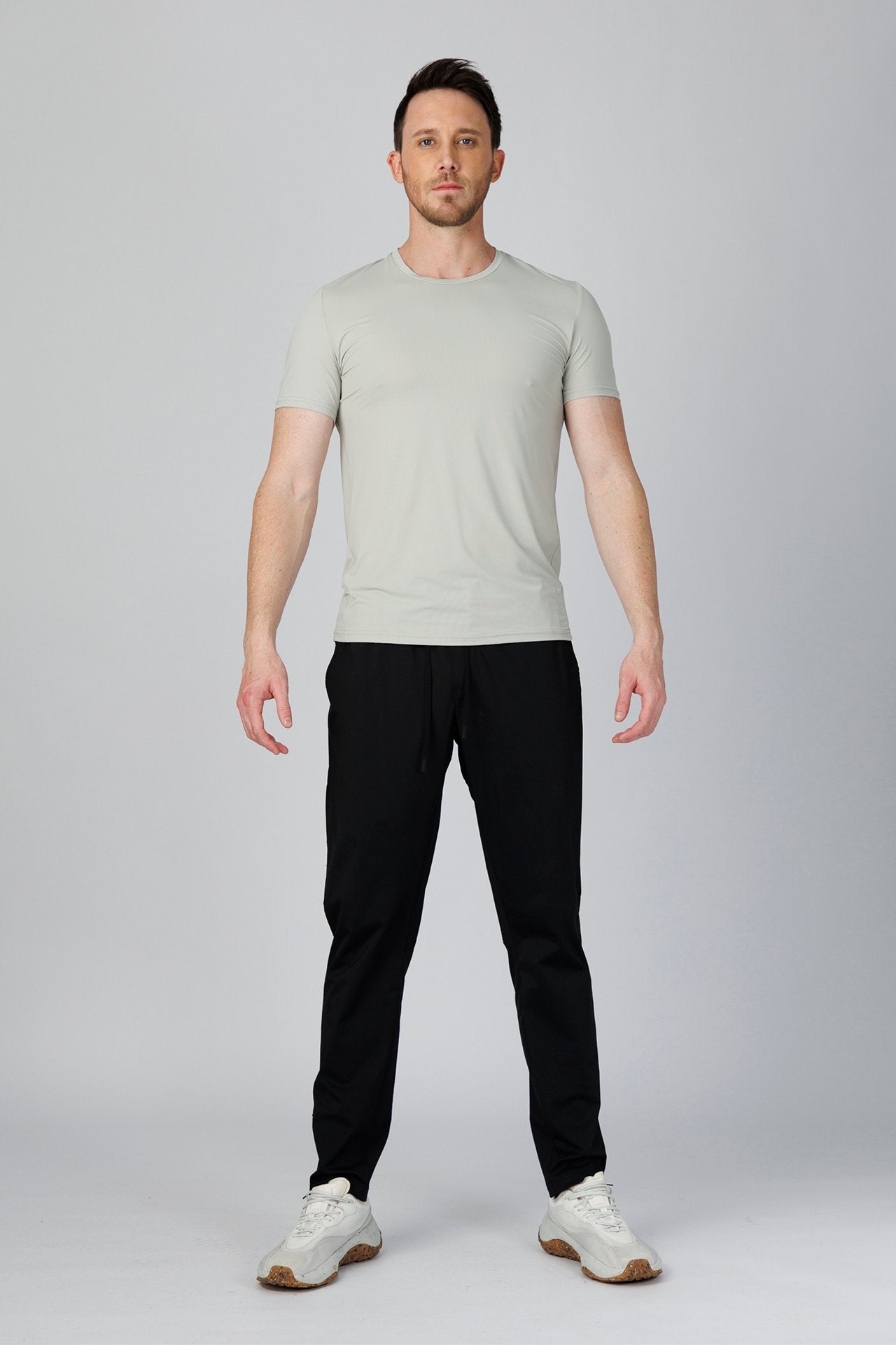 SPJ0391 - Ultra 4-Way Stretch Nylon Mesh Short Sleeve Training Tee - Silver