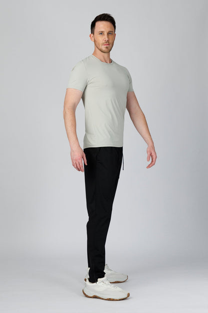 SPJ0391 - Ultra 4-Way Stretch Nylon Mesh Short Sleeve Training Tee - Silver