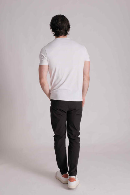 SPJ0397 - Finest US Supima Cotton Split-Hem Crew Tee - White