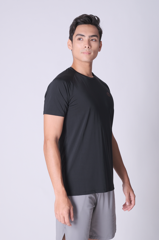 SPJ0398 - Essential Raglan Sleeve Workout Tee - Black