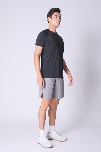 SPJ0398 - Essential Raglan Sleeve Workout Tee - Black