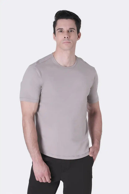 SPJ0399 - Finest US Supima Cotton Crew Neck Curve-Hem Short Sleeve T-Shirt