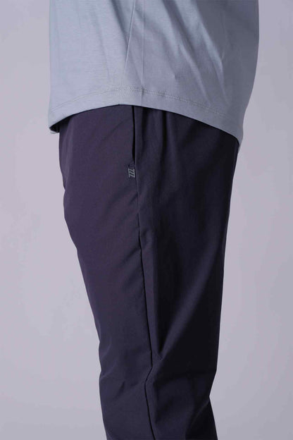 SPJ0400 - Finest US Supima Cotton Crew Curve-Hem Long Sleeve Tee - Greyish Blue