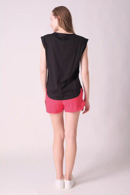 SPWJ0409 - Women's Scoop Neck Top - Black