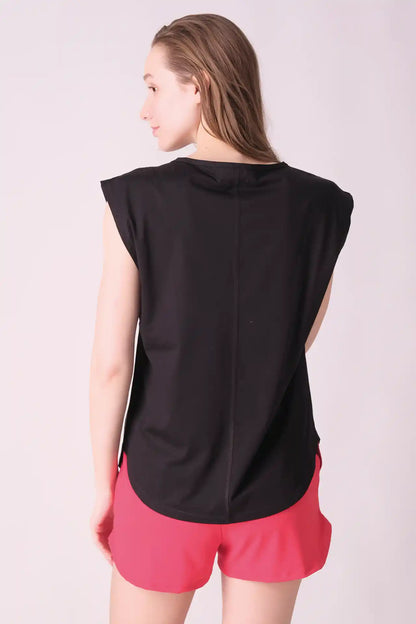 SPWJ0409 - Women's Scoop Neck Top - Black