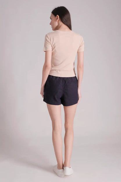 SPWJ0429 - Women's Essential Organic Cotton Stretchy Crew Tee - Beige