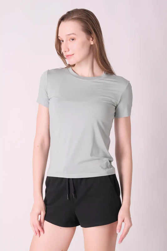 SPWJ0429 - Women's Essential Soft Lenzing Modal Short Tee - Sage