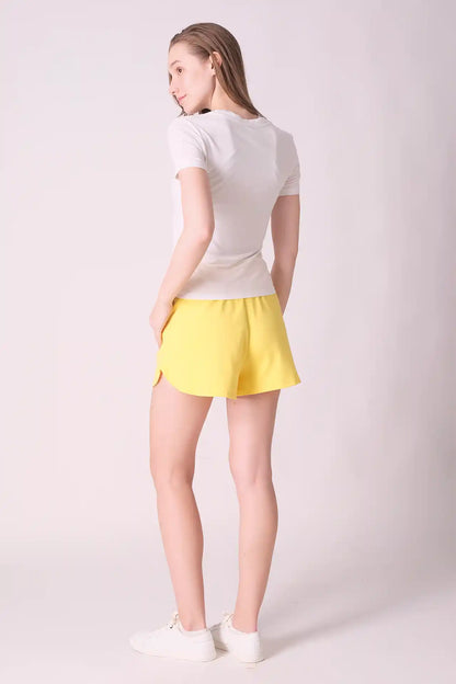 SPWJ0430 - Women's Essential Back Curve Hem Crewneck Tee - Lavender