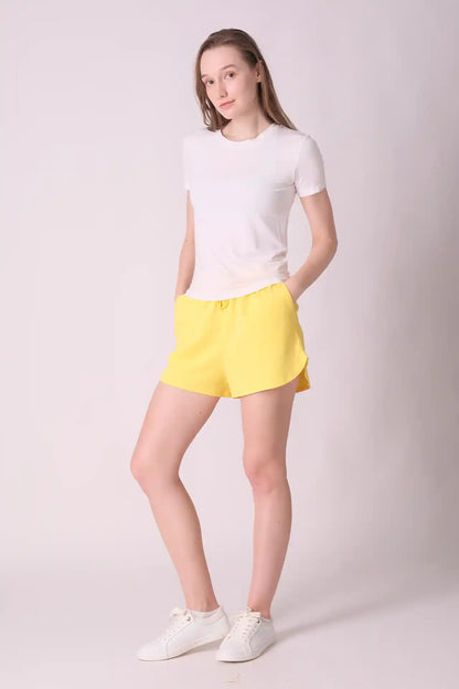 SPWJ0430 - Women's Essential Back Curve Hem Crewneck Tee - Lavender